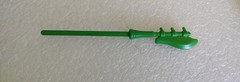 VINTAGE HE-MAN 1986 MOTU MASTERS OF THE UNIVERSE SCARE GLOW GREEN STAFF WEAPON