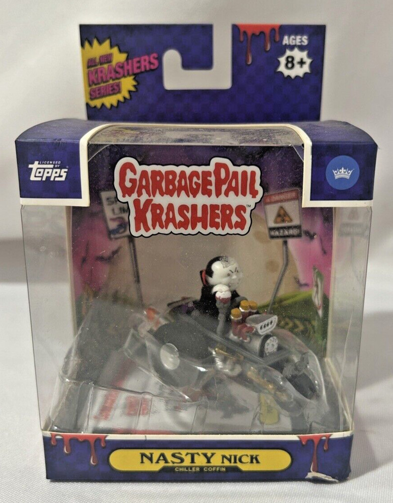 Garbage Pail Kids GPK Chiller Coffin with Nasty Nick Krashers Figure Vampire NEW