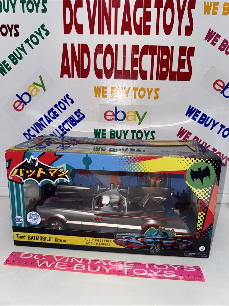 Funko 1966 Chrome BATMOBILE w/ POSEABLE ACTION FIGURE 🦇 🔥