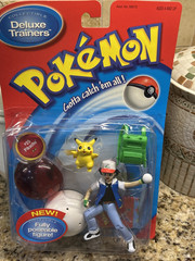 NEW 1998 Pokemon Deluxe Trainers Ash #25 Pikachu Poseable Figure