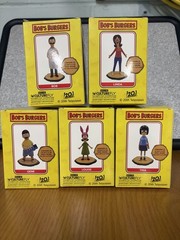 Bob’s Burgers Set of 4″ Figures: Linda, Bob, Tina, Louise & Gene.