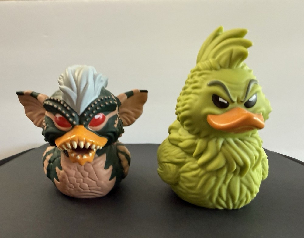 TUBBZ Gremlins Stripe & Dr Seuss The Grinch Rubber Duck Cosplay Figure Lot of 2