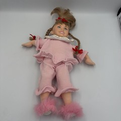 CINDY LOU WHO TWIRLING BRAID DOLL 2000 HOW THE GRINCH STOLE CHRISTMAS VTG EUC