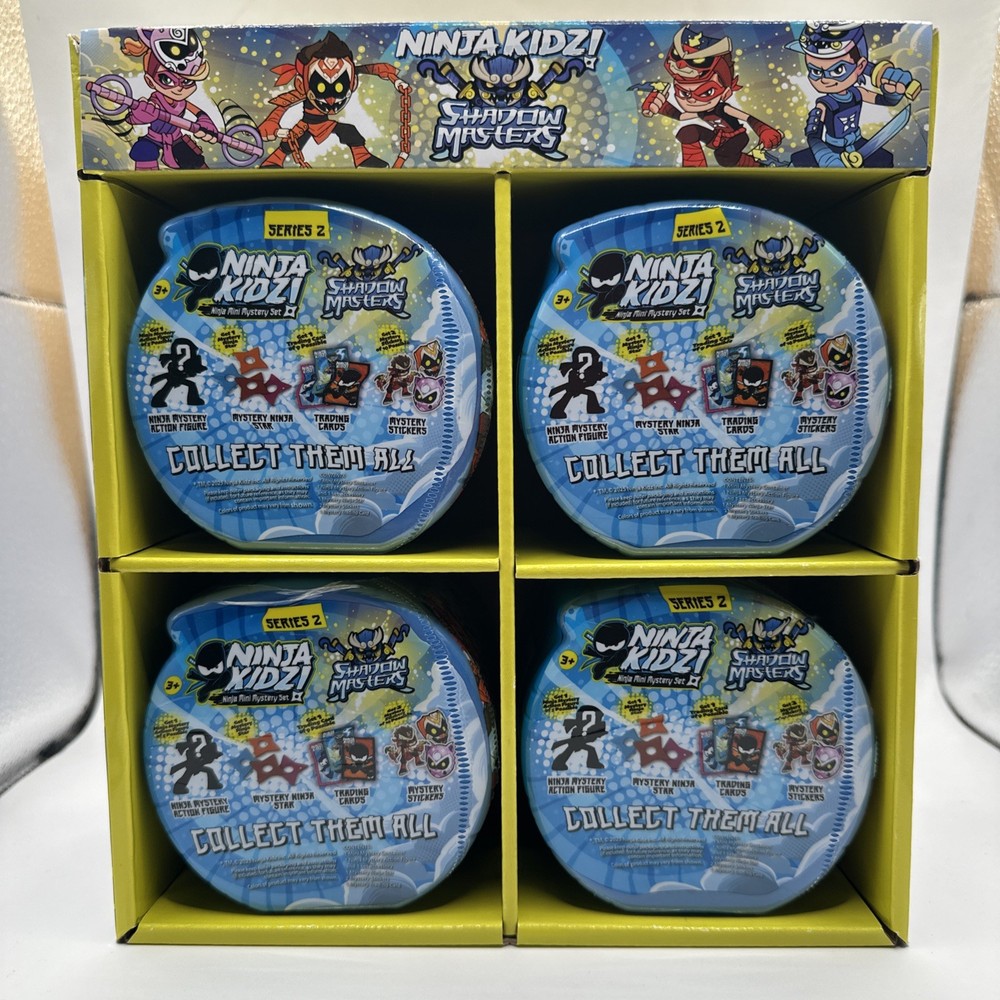 4 Ninja Kidz Shadow Masters Mystery Surprise Figures Series 2 NEW SEALED Collect