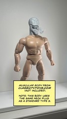 Mandibular Man Custom Action Figure Head 1:9 or 1:6 Mego