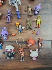 FNAF Five Nights At Freddy’s Figure Keychain Toy Lot Parts Guitar As is