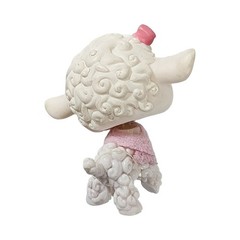 Littlest Pet Shop Authentic LPS 376 Sheep Lamb White Blue Eyes Pink Bow Sweater