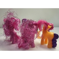 Hasbro My Little Pony Unicorn Figures Multicolored G4 Brushable Hair Lot of 7