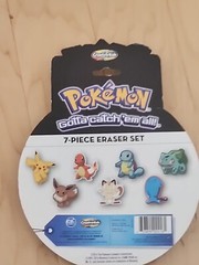 Pokemon 7-Piece Eraser Set Creatuve Kids 2016 Sealed New