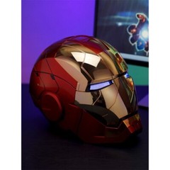 New Gold Iron Man Autoking MK5 Helmet Electronic Voice Activated Open&Close Mask