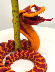 Sssnuggle the Cartoonish 3D Printed King Cobra Snake Figure