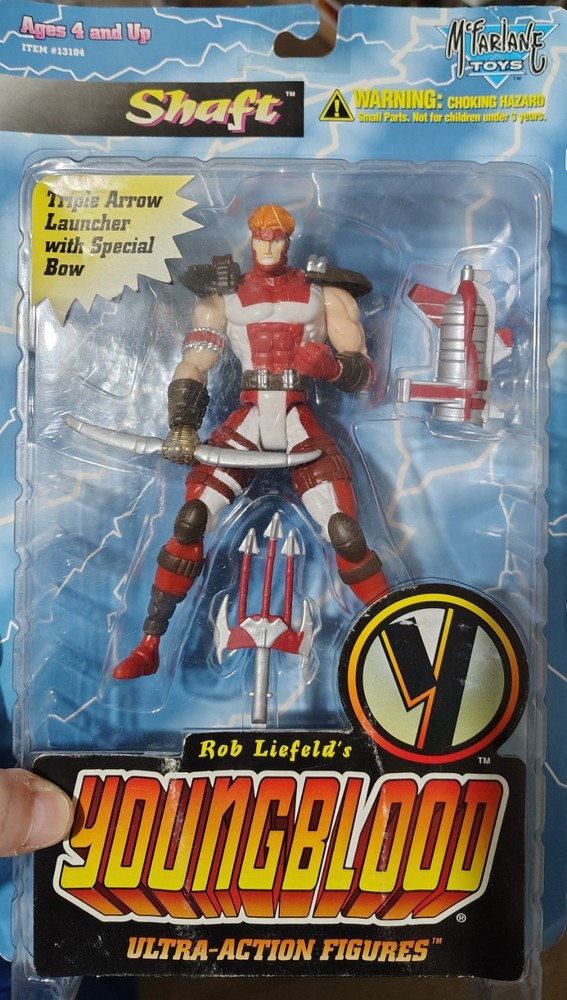 McFarlane Toys Youngblood Shaft Action Figure w/ Bow & Arrow, Rob Liefeld