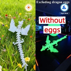 3D Printed Dragon Crystal Fully Articulated Dragon Fidget Toys Home Office Decor