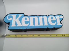 Retro Kenner logo lightbox sign for vintage Star Wars action figure displays