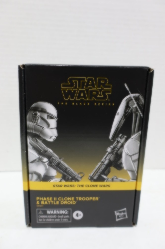 Star Wars Black Series Clone Trooper & Battle Droid 2PK Figure Set SHELF WEAR
