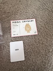 POP MART Mega Crybaby 400% Crying in Pink CRYBABY Action Figure w/ Accessories.