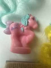Vintage My Little Pony Ponytail Petite Ponies Lot Of 3 Pink Purple Blue