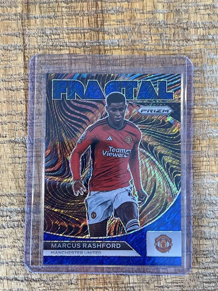 2023 Panini Prizm Marcus Rashford Fractal Blue Shimmer /8 RARE