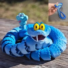 30cm Gary Snake: Disney Zootopia 2 Articulated Simulation Toy Snake, 3d Printed*