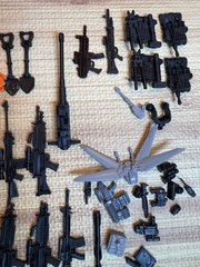 Lot Of 60 Figure S Accessories Guns Weapons Black Sizes Varies Small Pieces