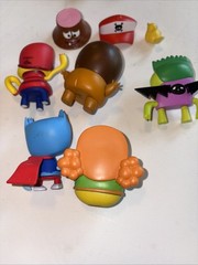 Kidrobot The Heroes of Burgertown Lot Of 5 Figures John Burgerman