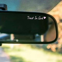 ✝️ Trust in God 💗 Faith-Based Rearview Mirror Vinyl Decal- US Seller-2pcs 3.5″w