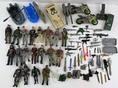 Large Lot LANARD The Corps 18 Action Figures Accessories Motorcycle Tank Boats
