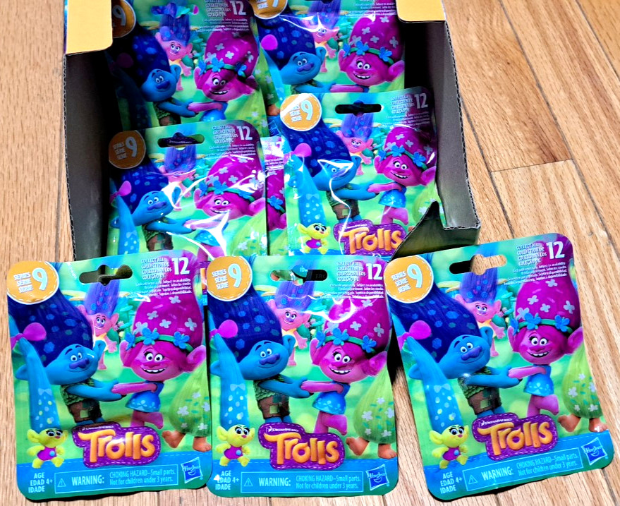 3X-Dreamworks Trolls Series 9 Blind Bag Figure / Mystery Pack Hasbro US Seller