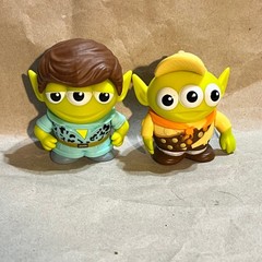 Mattel 3in Alien Remix Figure Set Ken and Russell Green Blue Yellow HDC24 GPB50
