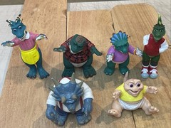 Vintage 1991 Jim Henson Dinosaurs TV Show Action Figures Complete Set 6 Hasbro