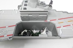 Toy Aircraft Carrier Submarine Battleship Destroyer Combo and 8 Mini Fighter Jet