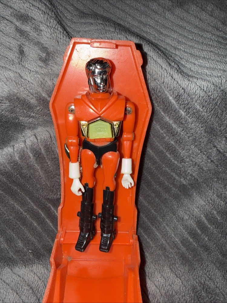 Vintage Mego Micronauts Pharoid Red/Orange Figure w/ Time Chamber