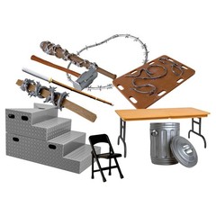 10 Piece HARDCORE Accessory Set for WWE & AEW Wrestling Action Figures