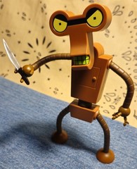 2009 Toynami Futurama Roberto Build-a-Bot with Custom Knife