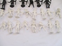 Vintage, 1960’s?, Astronauts, Plastic figures (22 white, 17 black)
