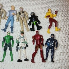 Action Figures Lot Of 13 Mixed Lot With Carrying Case