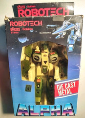 ROBOTECH Excite / Gakken ALPHA LANCER green 1980s toy WITH BOX gun and foam case