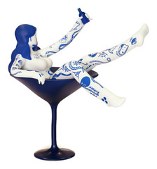 Mcbess Extra Dry 8″ Vinyl Figure Toy Blue Dudes Martini Babe 2024 Les Soft NEW