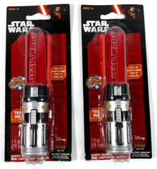 Lot of 2 Disney Star Wars Darth Vader Mini Lightsaber Bubbles 1oz Light Up Red
