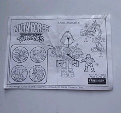 TMNT Mutaforce Instructions Blueprints Ninja Turtles Label Assembly