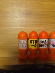 Vtg TMNT Turtle Wagon Van BLIMP Itchy/ Stink / Laugh/ Sleep BOMB missile Lot 4
