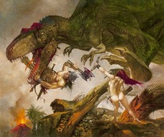 FRAZETTA CONAN BARBARIAN, HORSE, RED SONJA, TROLL SPIDER WARRIOR THUNDER LIZARD
