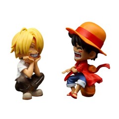 13cm One Piece Anime Figure – Q Version Smiling Car Ornament Desktop Decoration