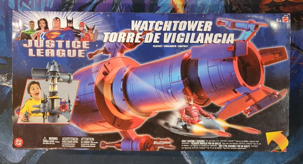 Justice League Watch Tower Play Set Mattel DC 2004 BNIB SEALED B9910