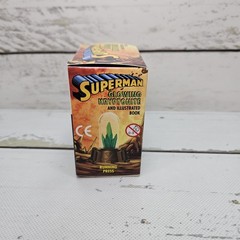 DC Comics Superman Light Up Kryptonite Display And Illustrated Book 3″ 2013 Read