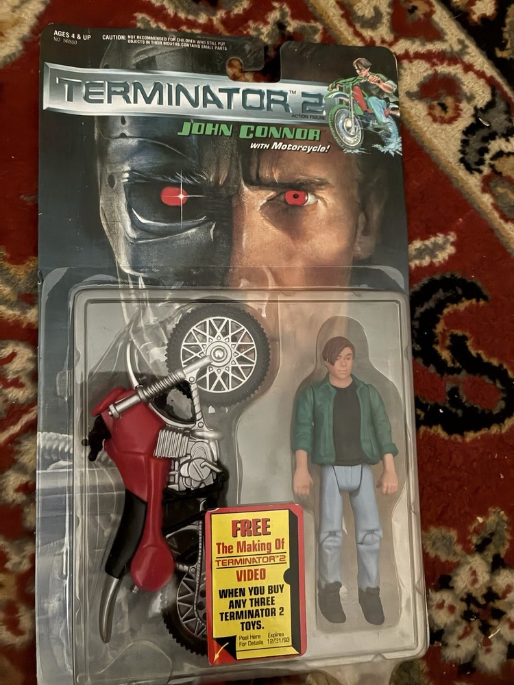Unopened Terminator 2 John Connor with Motorcycle Action Figure KENNER 1991