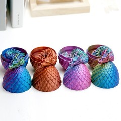 4PCS 3D Printed Dragon Egg Model,Articulated Animals figure,Toys Home Decor