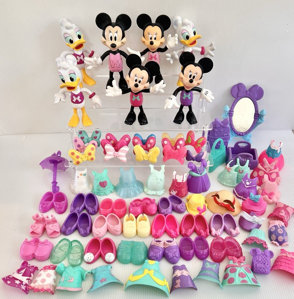 Disney Minnie Mouse Daisy Duck Dress Up Bow-tique Snap N Style Lot 75 Pieces