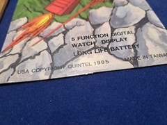 Vintage 1985 Quintel Transforming Robot Watch Original Package Backboard