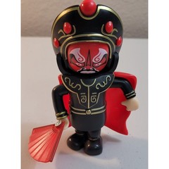 Chinese Sichuan Opera Face Changing Doll Bian Lian Figure Black Red Gold